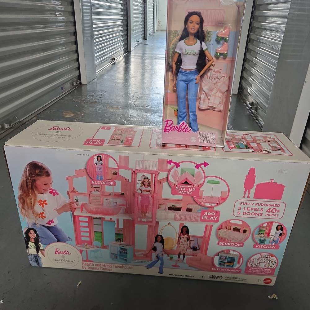 Barbie Townhouse with Doll - Pink and Blue